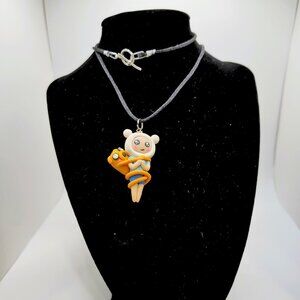Handmade Finn and Jake Polymer Clay Necklace | Adventure Time Style